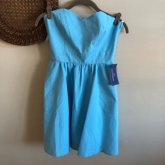 Lauren James | Dresses | Lauren James Savannah Seersucker Powder Blue Dress  | Poshmark